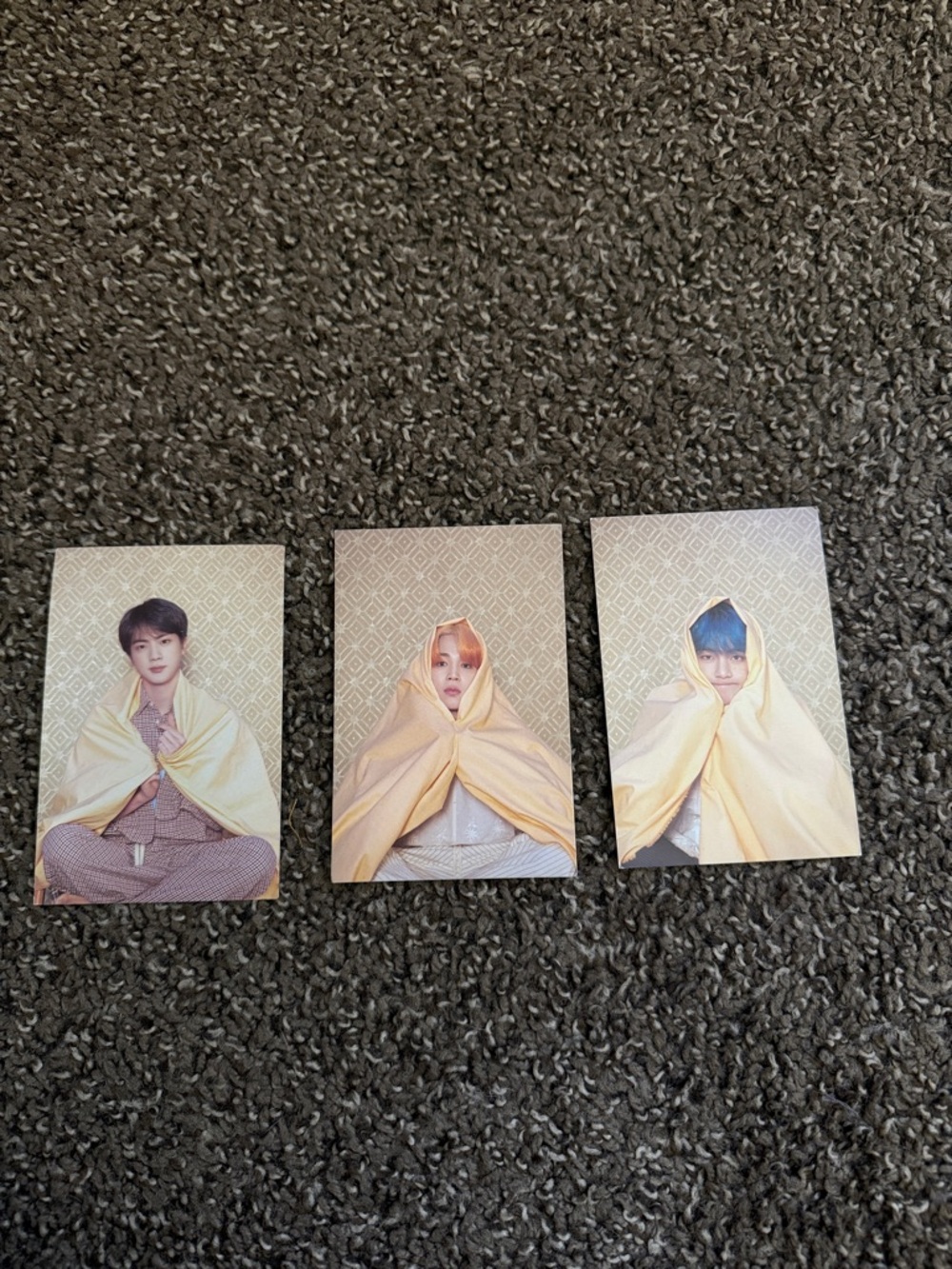 BTS Map of the Soul: Persona Yellow Blanket Photo Cards - Set of 3